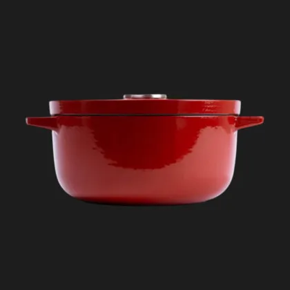 Чугунная кастрюля с крышкой KitchenAid, 26 см, 5,2 л (Red) (CC006060-001)