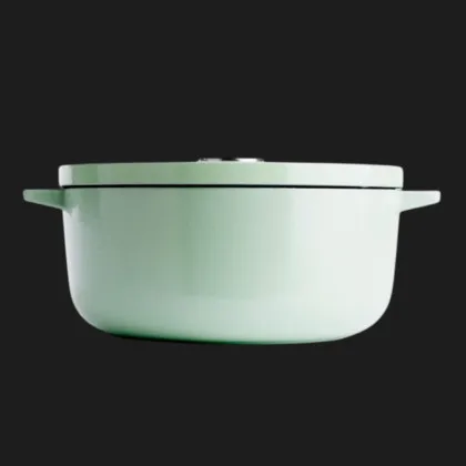 Чугунная кастрюля с крышкой KitchenAid, 26 см, 5,2 л (Mint) (CC007434-001)