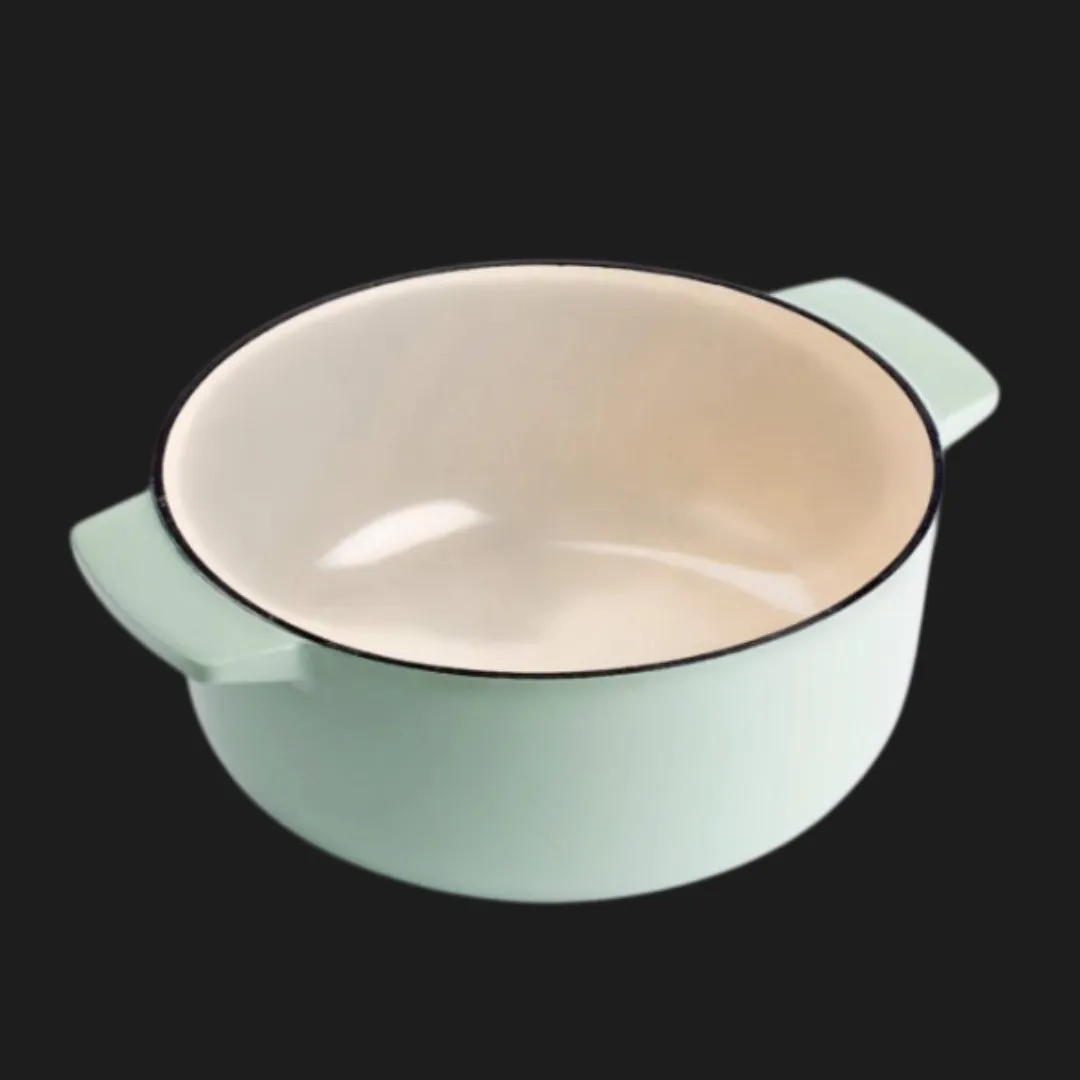 Каструля чавунна з кришкою KitchenAid, 26 см, 5,2 л (Mint) (CC007434-001) — фото 2