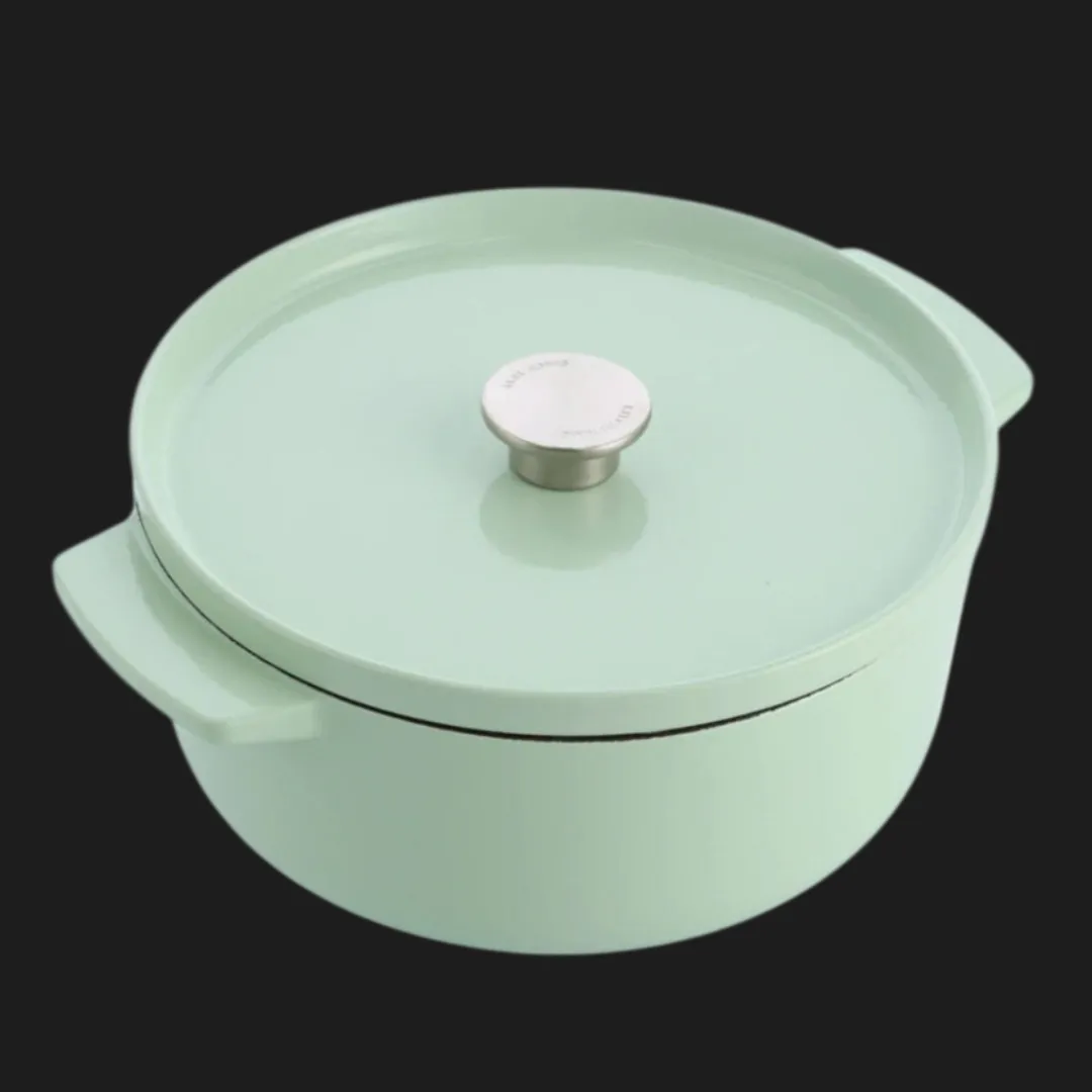 Каструля чавунна з кришкою KitchenAid, 26 см, 5,2 л (Mint) (CC007434-001) — фото 4