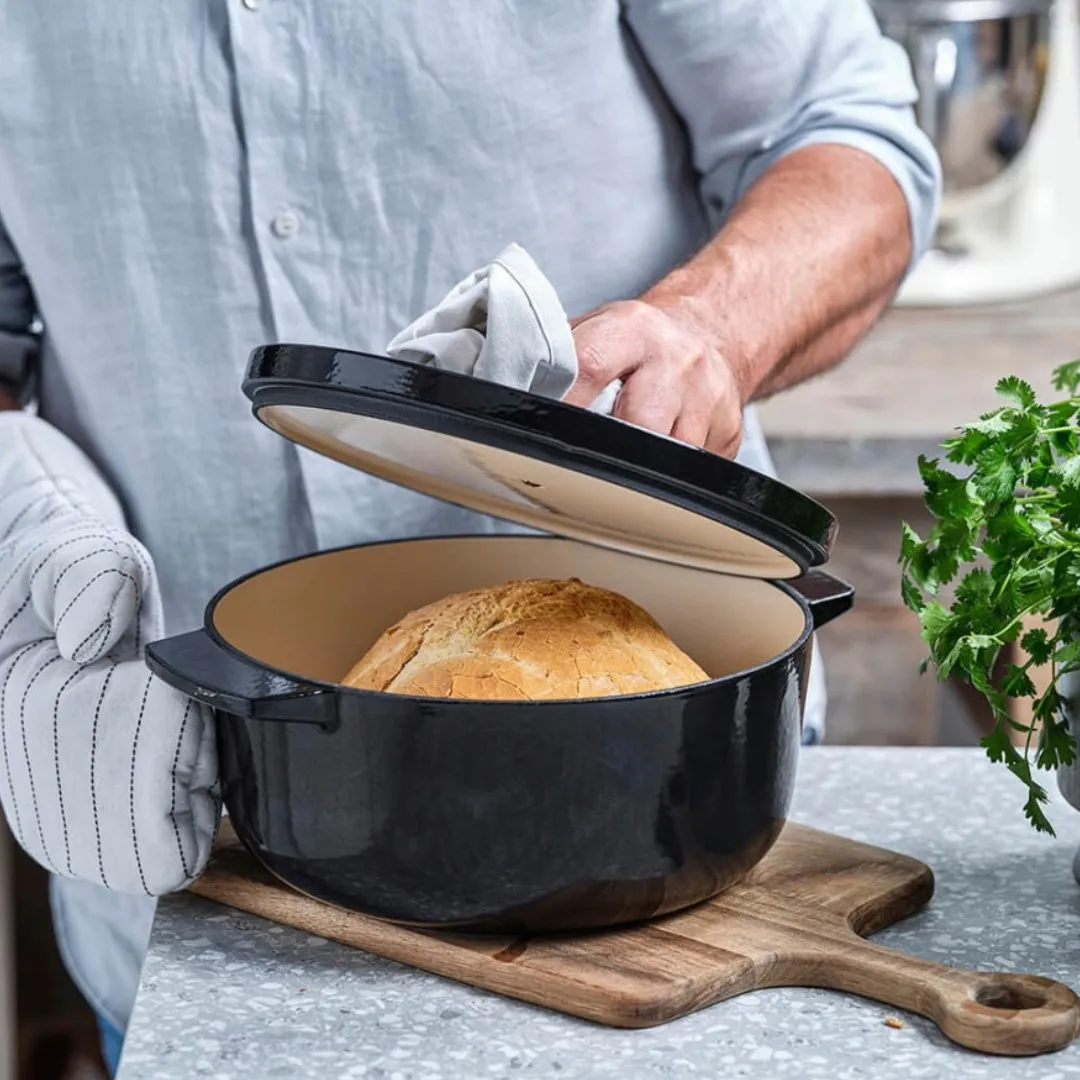 Каструля чавунна з кришкою KitchenAid, 26 см, 5,2 л (Mint) (CC007434-001) — фото 5