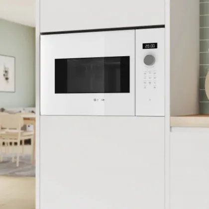 Мікрохвильова піч вбудована Bosch (BFL524MW2) (White)