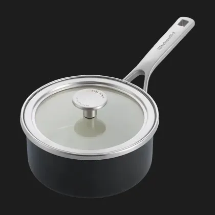 Ківш з кришкою KitchenAid Steel Core 16 см 1.3 л (Matte Black) (CC005997-001)