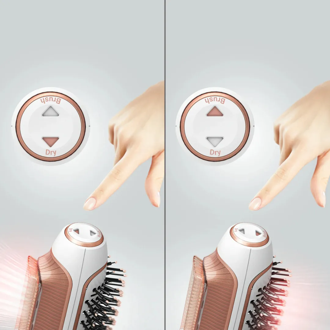 Фен-щетка Rowenta Reverso Dry&Brush 2в1 (White/Gold)