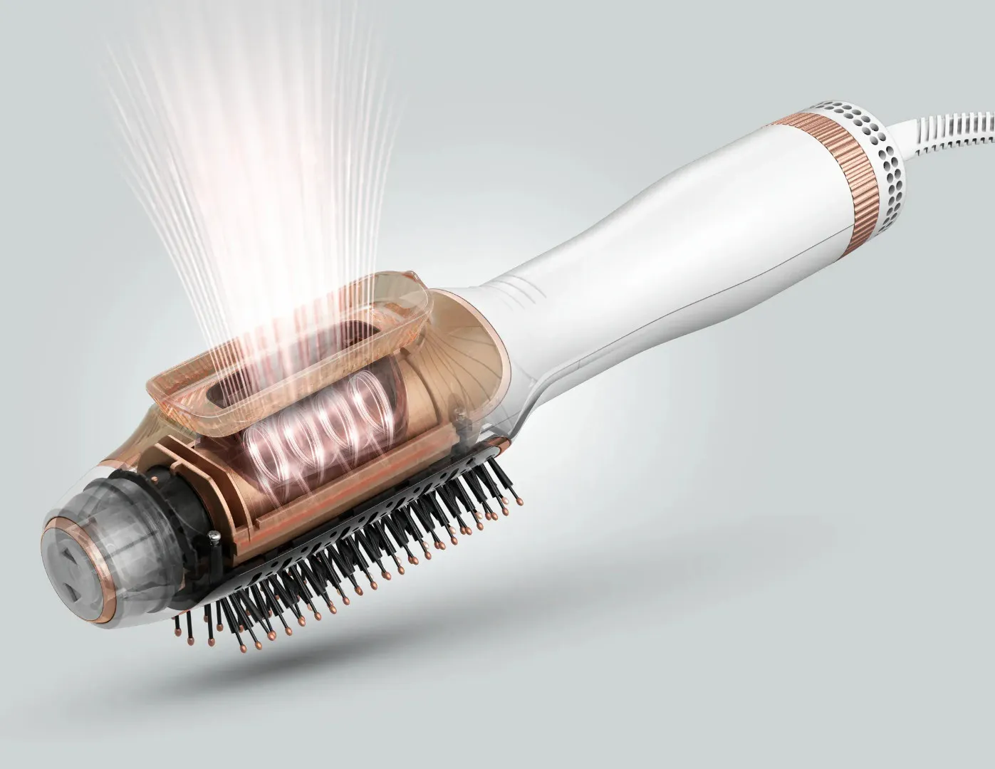 Фен-щетка Rowenta Reverso Dry&Brush 2в1 (White/Gold)