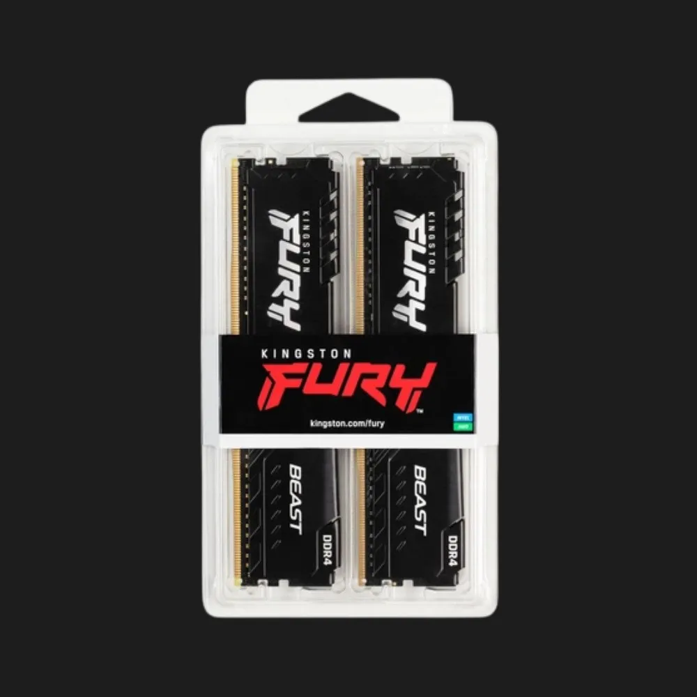 Оперативная память Kingston Fury Beast DDR4 32GB 2x16GB 3200MHz (KF432C16BB1K2/32)