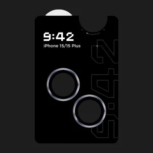 Защитное стекло 9:42 для камери iPhone 15/15 Plus (Blue) в Хмельницком