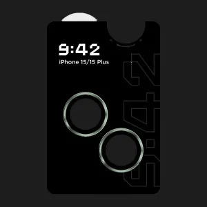 Защитное стекло 9:42 для камери iPhone 15/15 Plus (Green) в Хмельницком