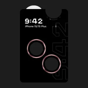 Защитное стекло 9:42 для камери iPhone 15/15 Plus (Pink) в Хмельницком