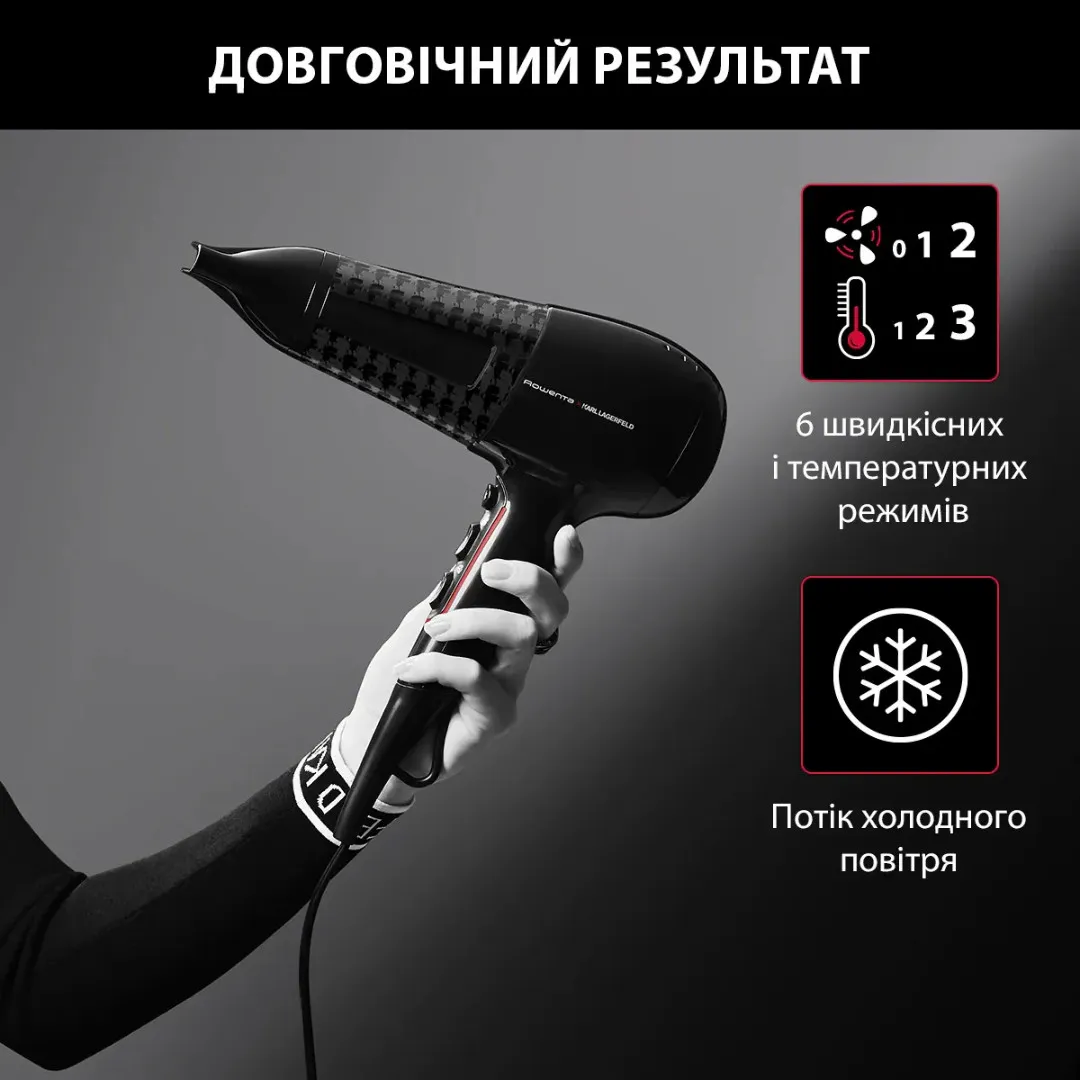 Фен Rowenta x Karl Lagerfeld Powerline (Black)