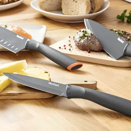 Кухонний ніж для чищення овочів Tefal Fresh Kitchen 9см (Gray) (K1220604)