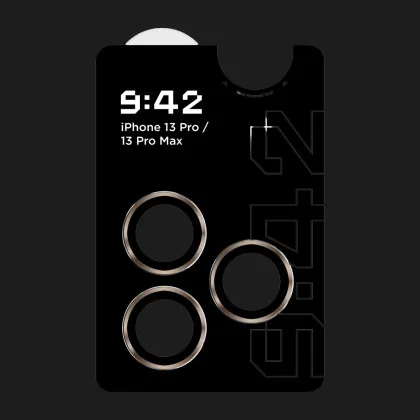 Защитное стекло 9:42 для камери iPhone 13 Pro/13 Pro Max (Gold)