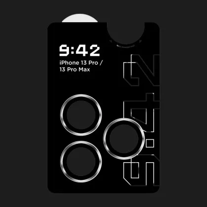 Защитное стекло 9:42 для камери iPhone 13 Pro/13 Pro Max (Silver)