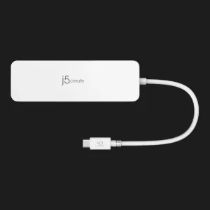 Адаптер J5create USB-C 6-in-1 (2xUSB 3.1 + USB-C PD + HDMI + SD/TF + 3.5mm) (White) в Херсоне