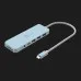 Адаптер J5create USB-C 6-in-1 (2xUSB 3.2 + USB-C PD + HDMI 4K + SD/TF + 3.5mm) (Cyan)
