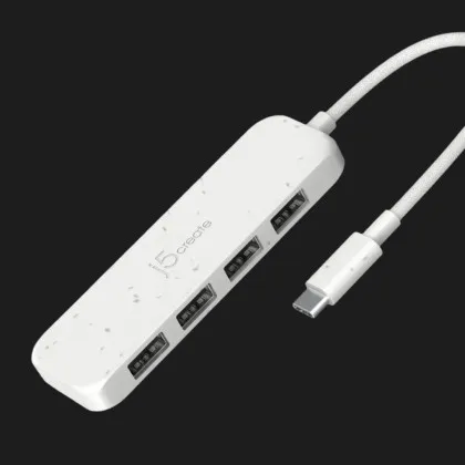 Адаптер J5create USB-C (4xUSB-A 3.2 10Gbps) (White) в Чернігові