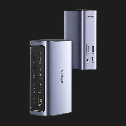 USB-хаб Ugreen USB C Multifunctional Docking Station 12in1 (Gray)