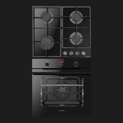 Комплект Hansa (духовка електрична + поверхня газ на склі) (FCGS69326) (Black)