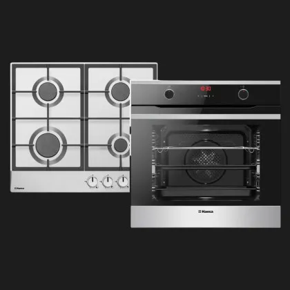 Комплект Hansa (духовка електрична + поверхня газова) (FCGI69329) (Stainless Steel/Black)