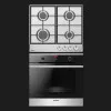Комплект Hansa (духовка електрична + поверхня газова) (FCGI69329) (Stainless Steel/Black)