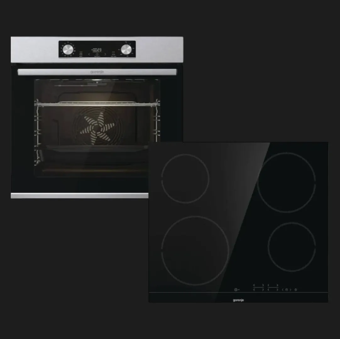 Комплект Gorenje (духовка BO6737E02X + поверхня ECT41SC) (Stainless Steel/Black)