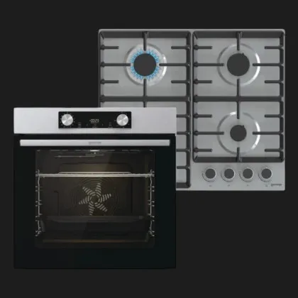 Комплект Gorenje (духовка BO6737E02XK + поверхня G642ABX) (Stainless Steel/Black)