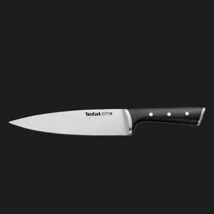 Кухонний ніж поварський Tefal Ice Force 20см (Black) (K2320714)