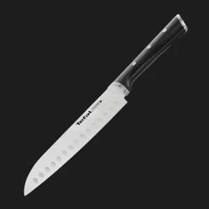 Кухонний ніж Сантоку Tefal Ice Force 18см (Black) (K2320614)