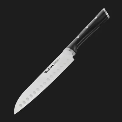 Кухонний ніж Сантоку Tefal Ice Force 18см (Black) (K2320614)