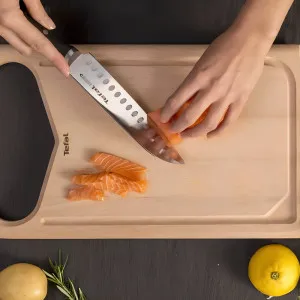 Кухонний ніж Сантоку Tefal Ice Force 18см (Black) (K2320614)