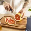 Кухонний ніж шеф-кухаря Tefal EverSharp з блоком вбудованої системи заточування (Steel/Blue) (K297S244)