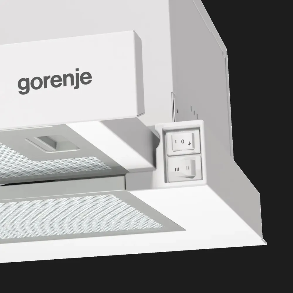 Витяжка Gorenje телескопічна, 60 см, 350 м3/год (White) (TH60E3W)
