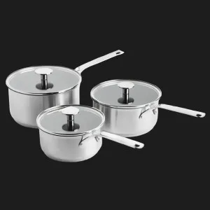 Набір ковшів з кришками KitchenAid SSS (Stainless Steel) (CC005740-001)