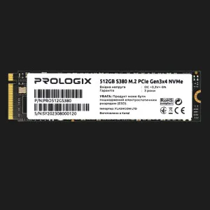 Накопичувач SSD Prologix S380 512GB NVMe PCIe 3.0 (PRO512GS380_Bulk)