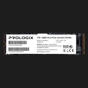 Накопичувач SSD Prologix S380 1TB NVMe PCIe 3.0 (PRO1000GS380)