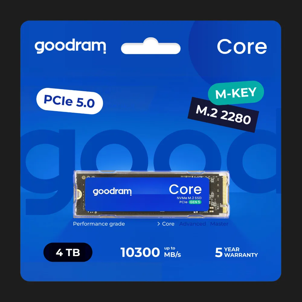 Накопичувач SSD Goodram Core 4TB NVMe PCIe 5.0 (SSDR-GRC01-4K0-80) — фото 3