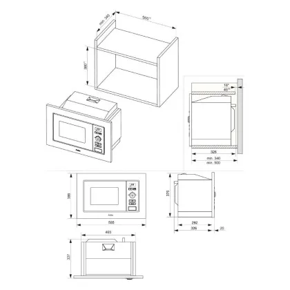 Микроволновая печь встроена Hansa AMG20IFH (Gray)