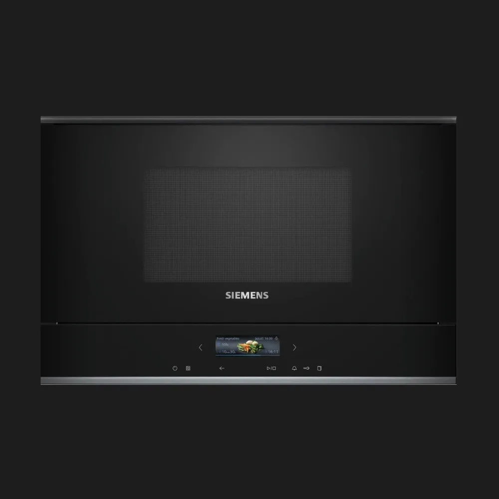 Мікрохвильова піч вбудована Siemens BE732R1B1 (Black)