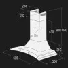 Витяжка Gorenje купольна, 60 см, 621 м3/год (Black) (DK63MCLB)