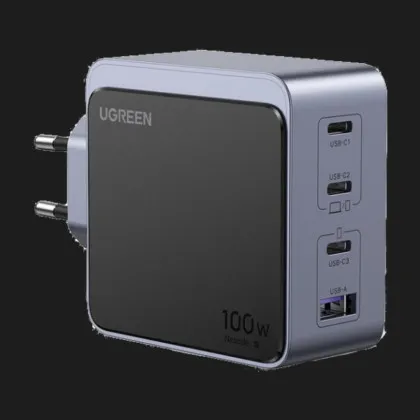 Блок живлення UGREEN X565 Nexode Air USB-A+3xUSB-C 100W (Space Gray)
