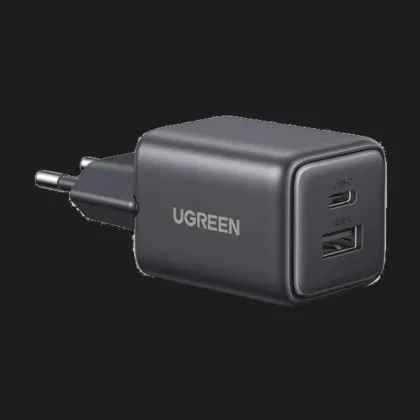 Блок питания UGREEN X514 USB-C+USB 20W GaN Fast Charger (Black)