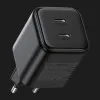 Блок питания UGREEN X526 2xUSB-C 45W GaN Fast Charger (Black)