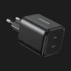 Блок питания UGREEN X526 2xUSB-C 45W GaN Fast Charger (Black)