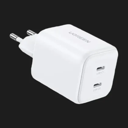 Блок питания UGREEN X526 2xUSB-C 45W GaN Fast Charger (White)