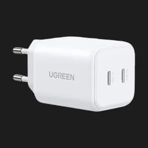 Блок питания UGREEN X526 2xUSB-C 45W GaN Fast Charger (White) в Луцке