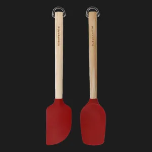 Набір лопаток для тіста KitchenAid Coreline 2 шт 23.5 см береза (Red) (KQR750OHERE)