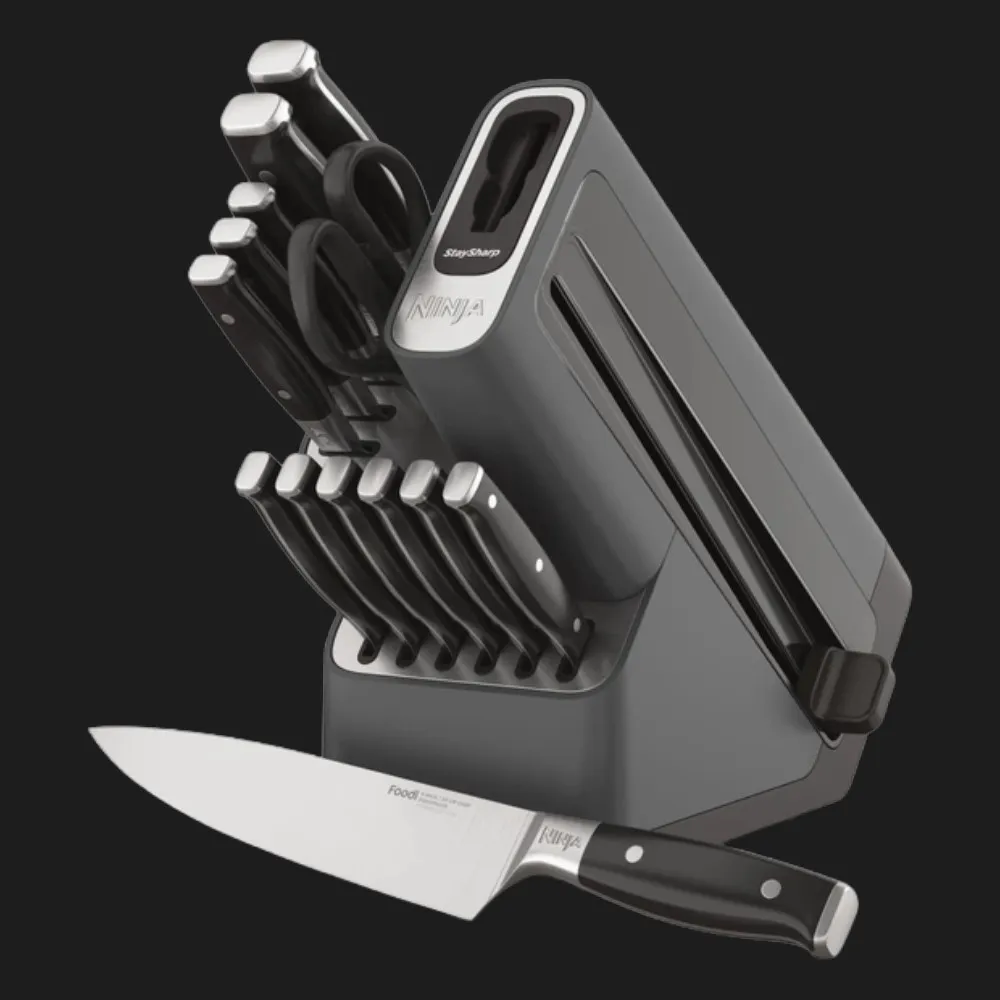 Набір ножів Ninja StaySharp Deluxe з 14 предметів (Steel/Black) (K32014EUUK) — фото 3