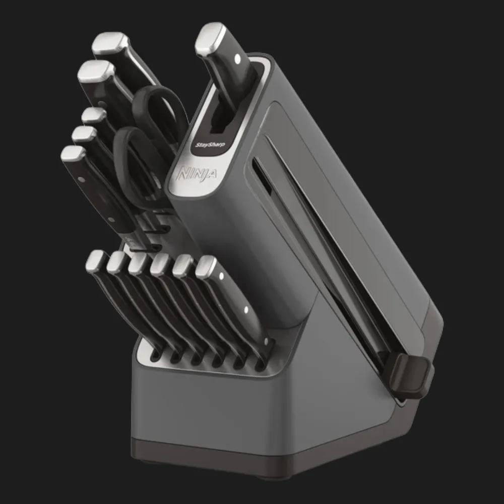 Набір ножів Ninja StaySharp Deluxe з 14 предметів (Steel/Black) (K32014EUUK) — фото 4
