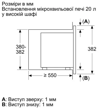 Мікрохвильова піч вбудована Bosch BFL623MW3 (White)