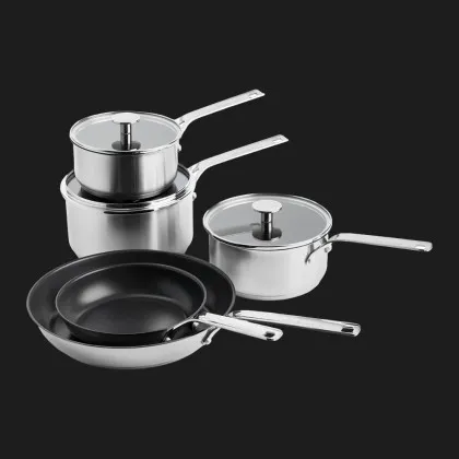 Набор посуды KitchenAid SSS 8 предметов 16/18/20 см 1.49/2.13/3.11 л 20+28 см (Stainless steel) (CC004221-001)